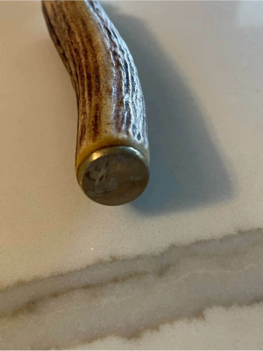 Stag-Handle Carving Fork - Natural Brown Antler Handle